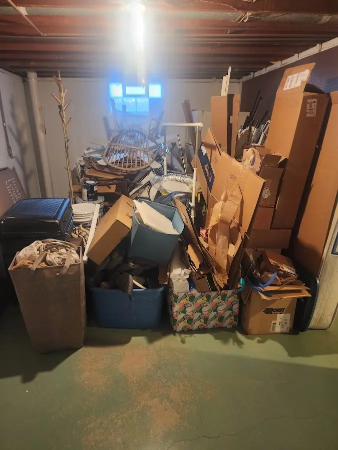 Roll-off dumpster container at job site for 6 Yard Dumpster Rental in Northbridge